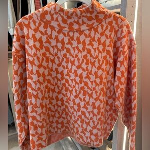 Orange and light pink Patterned Sweater